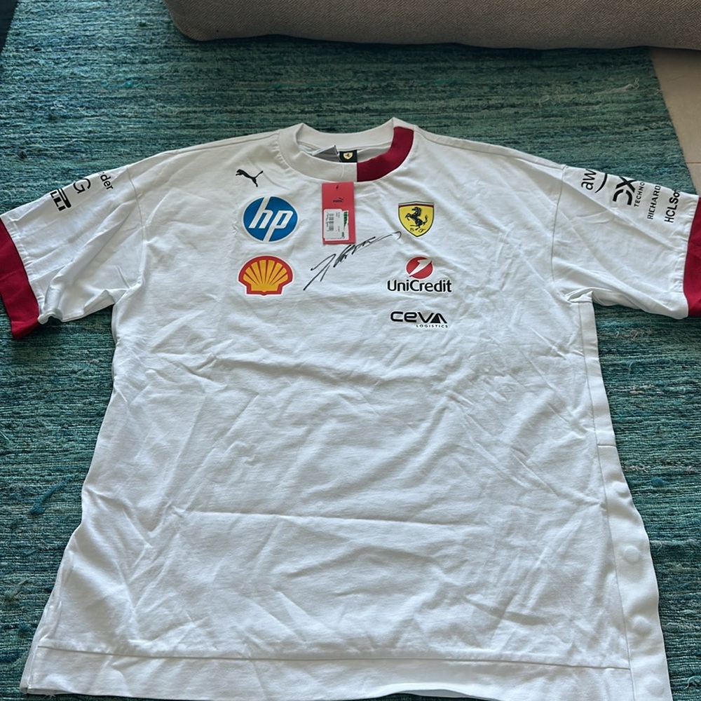 FORMULA ONE FERRARI JERSEY- SIGNED BY CHARLES LECLERC (Accepting Offers) - Picture 3 of 6